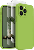 FireNova Designed for iPhone 13 Pro Max Case, Silicone [Camera Protection] Phone Case, Soft Anti-Scratch Microfiber Lining Inside, 6.7 inch, Sprout Green