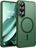 TOCOL for Samsung Galaxy S26 Case, Compatible with Magsafe, Full Camera Protection, Built-in Magnetic Ring, Drop Protection, Translucent Matte Phone Case for S26 6.3 inch (Alpine Green)