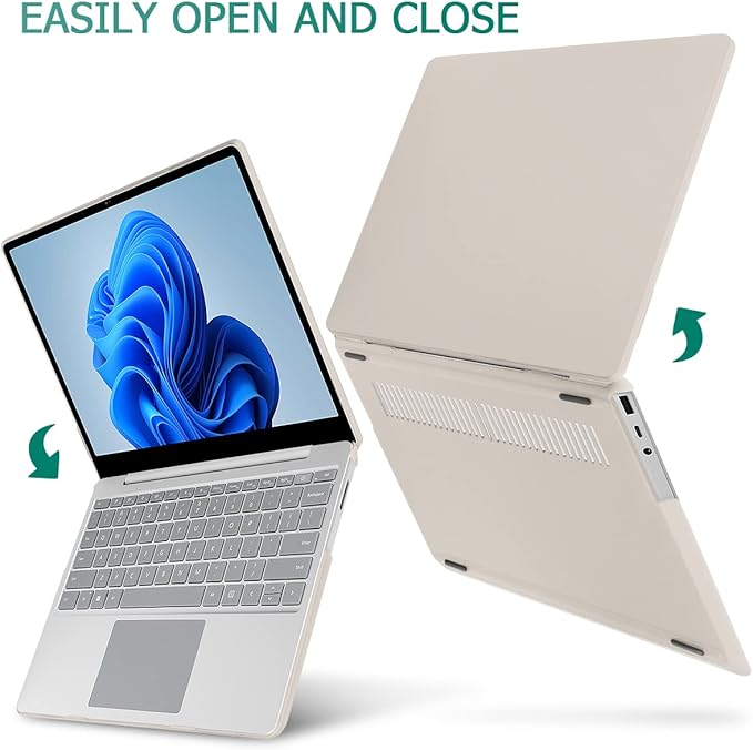 Case for 13.5" Microsoft Surface Laptop 5/4/3 with Metal Palm Rest ONLY 2019-2022 Release Models:1868/1951, Plastic Hard Shell Case with Keyboard Cover & Screen Protector, Rock ash