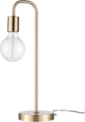 Globe Electric 67433 Holden 18" Table Lamp, Matte Brass, Modern, Night Stand, Bedroom Décor, Living Room, Bedside Light