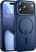 Newfuture Strong Magnetic Compatible with iPhone 17 Pro Case [13 FT Military Drop Protection] [Compatible with Magsafe] Slim Translucent Matte Shockproof with Anti-Fingerprint Phone Case, Navy Blue