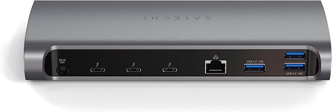 Satechi 11 in 1 Thunderbolt 4 USB C Docking Station, 100W Charging, Dual 4K/60Hz displays, 3 Thunderbolt Ports, 3 USB-A 3.2 Ports, USB-A 2.0 Port, SD Card Reader for MacBook Air/Pro, Mac/Windows