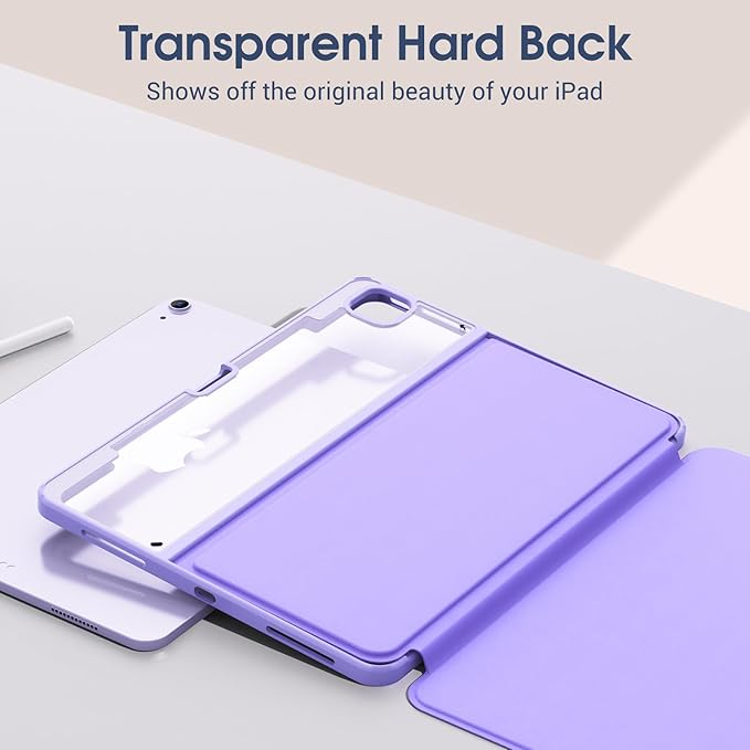 ProCase for iPad Air 13 Inch Case (2026/2025/2024) M4/M3/M2 & iPad Pro 12.9 inch 6th/5th/4th/3rd 2022/2021/2020/2018; Protective Folio Shockproof Case with Pencil Holder -Purple