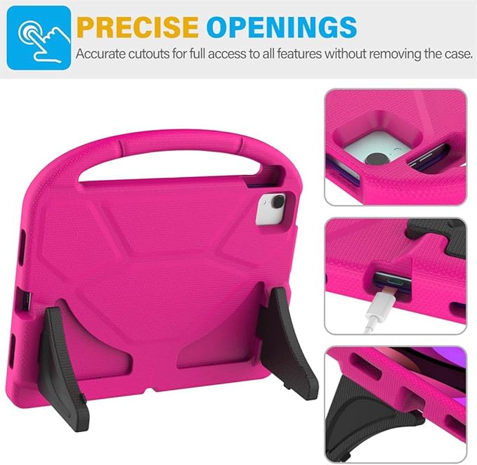 SUPLIK Kids Case for iPad Air 5th/4th Generation (10.9 inch,2022/2020), Built with Screen Protector, iPad Air 5 Kidproof Case with Handle Stand for Apple iPad Air 4/5&Pro 11 Old Version, Pink&Purple