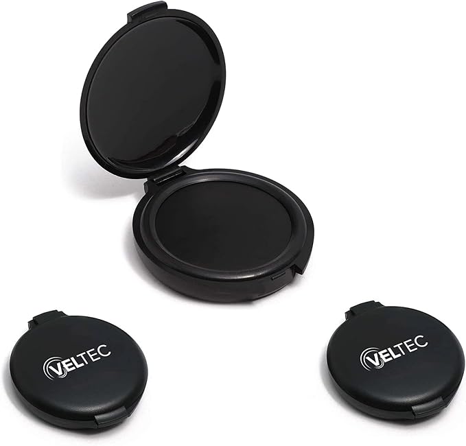 Veltec Fingerprint Ink Pad, Thumbprint Ink Pad for Notary, Identification and Security ID, Law Enforcement Fingerprint Kit (2 Pack)