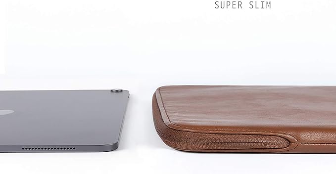 Comfyable Tablet Sleeve Compatible with iPad Air 11" M4 2026, iPad Pro 11 Inch M5 & Smart/Magic Keyboard with Pencil Holder-PU Leather Bag Water-Resistant Slim Case - Brown