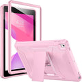 Soke Case for iPad 6th/5th Generation 9.7 Inch 2018/2017,with Built-in Screen Protector and Kickstand, Rugged Full-Body Heavy Duty Protective Cover for Apple iPad Air 2 /Pro 9.7 - Pink