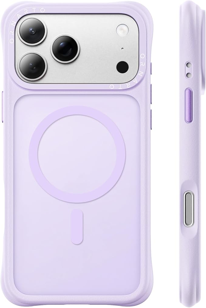 ORNARTO Magnetic for iPhone 17 Pro Max Case, 20FT Military-Grade Drop Protection, Compatible with MagSafe, Slim Shockproof Translucent Matte Phone Case for iPhone 17 Pro Max 6.9", Purple