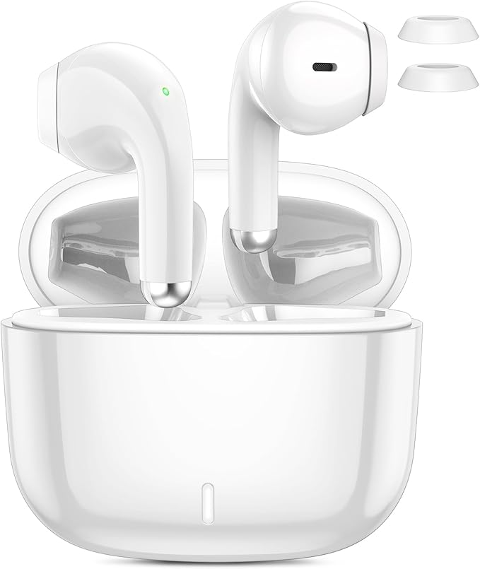 ACAGET Wireless Earbuds for iPhone 17 16 Pro Max Air 15 14 13 12 11 XR XS Bluetooth 5.3 Headphones Noise Isolation Earphones for Galaxy S26 S25 S24 Ultra S23 S22 HiFi Bass Stereo Earphone for Google