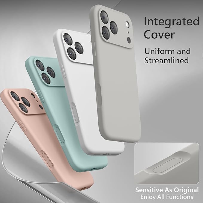 FireNova Magnetic for iPhone 17 Pro Max Case, Compatible with MagSafe, [Integrated Silicone Camera Control Button] [Camera Protection] Anti-Scratch Microfiber Lining Phone Case, 6.9", Natural Titanium