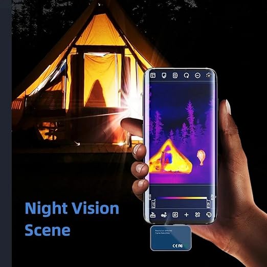 TOOLTOP T7 - Thermal Imaging Camera for Android Smartphones USB-C Portable Mini Thermal Imaging Camera 256 * 192 25Hz Type-C Thermal Imager Used with Mobile APP (T7 - with Micro Lens)