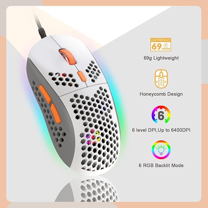 ZIYOU LANG RK-T8PR0 Wired 65% Mechanical Gaming Keyboard and Mouse Combo with RGB LED Backlit Anti-ghosting TKL Mini 68 Key Coiled C to A Cable Linear Red Switch for PS4 PS5 Xbox PC Mac Gamer(Gray)