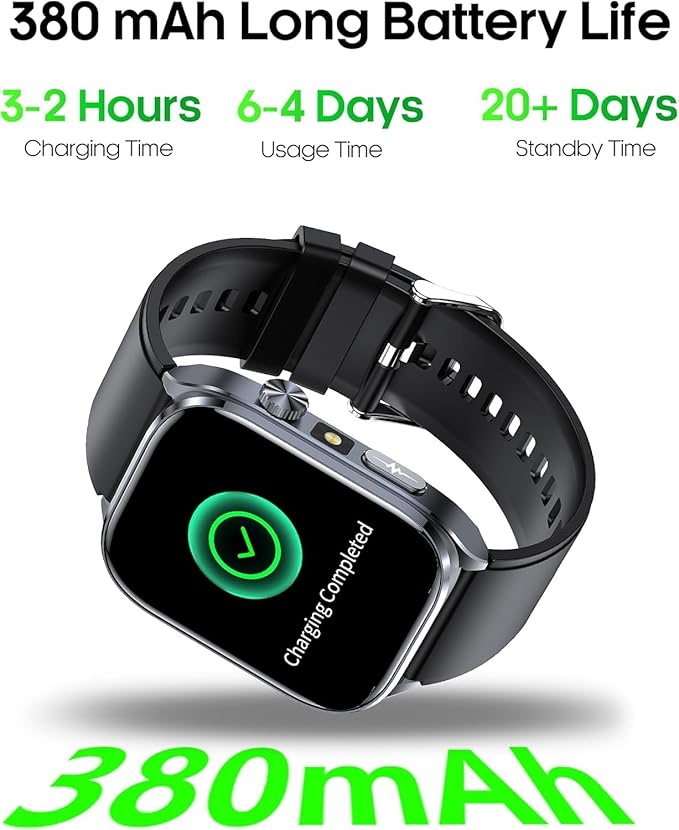 Advanced Health Smartwatch for Women Men with Real-Time Monitoring of Heart Rate, Sleep Quality and Stress Levels, Always-On Display，Bright Flashlight (Black)