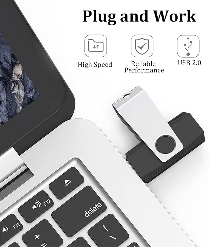 4GB Flash Drives 50 Pack, Wooolken USB 2.0 Thumb Drive with Lanyards Bulk USB Sticks for Weddings,Office, School, Data Storage Backup