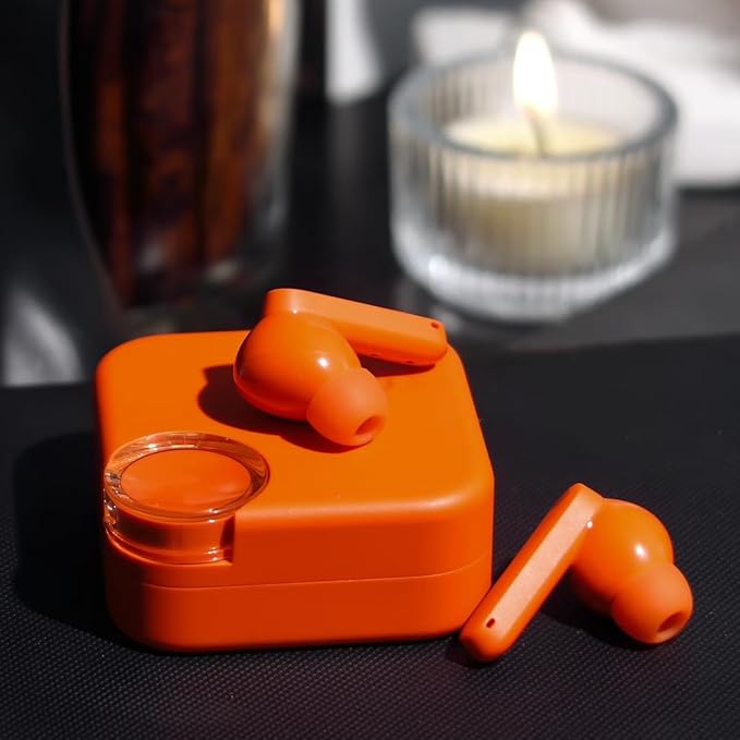 CMF by Nothing Buds 2 48dB Hybrid ANC True Wireless Earbuds, Strong and Comfort Noise Cancelling, Ultra Bass and Dirac Sound, in-Ear Detection, 55H Playtime, 6ENC Mics, Bluetooth 5.4 Light Orange