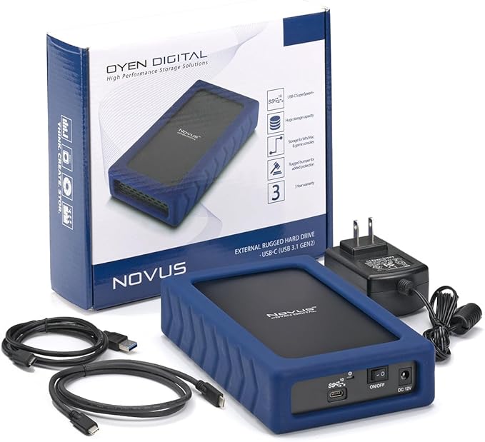 Oyen Digital Novus 30TB External USB-C Rugged 7200RPM Desktop Hard Drive