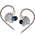 KZ ZSN Pro in Ear Monitor Headphones, 1BA 1DD Hybrid Driver Wired Gaming Earbuds, Deep Bass Sound Wired Ear Buds, HiFi IEM for Gaming Music Video Calling Singer Musician Drummer DJ (Without mic,Blue)