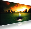 Extra Large Gaming & Office Mouse Pad (31.5" x 11.8") – Golf Ball Near Hole Golf Field, Premium XXL Desk Mat with Durable Stitched Edges & Smooth Fabric Surface & Anti-Slip Rubber Base