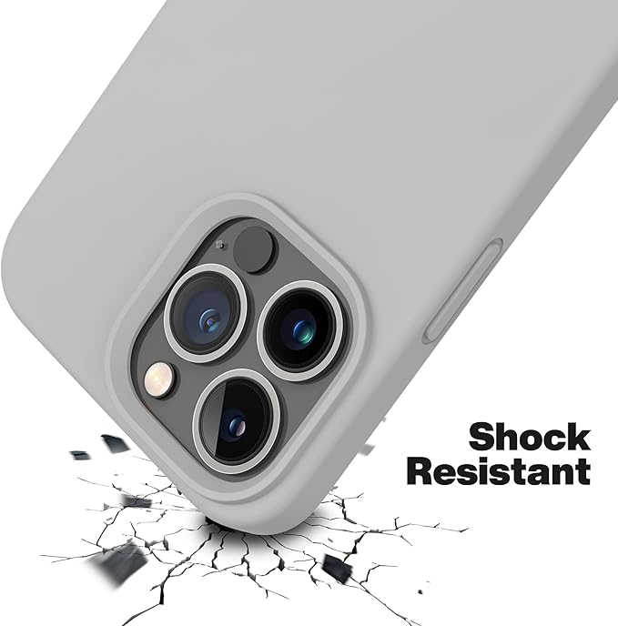 OTOFLY Designed for iPhone 13 Pro Max Case, Silicone Shockproof Slim Thin Phone Case for iPhone 13 Pro Max 6.7 inch (Natural Titanium)