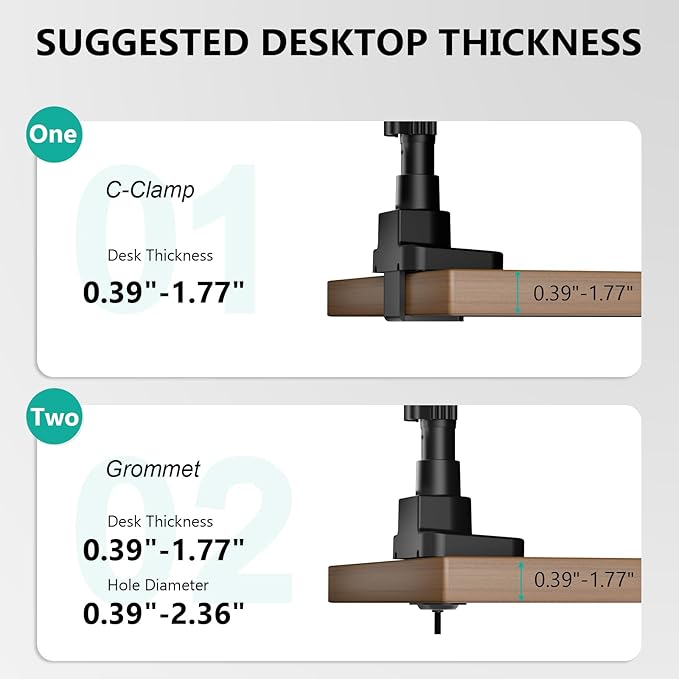 WALI Triple Monitor Mount - Extra Tall 3 Monitor Desk Mount for 13-49 Inch Ultrawide Screens, Up to 44 lbs, Fully Adjustable Heavy Duty Monitor Arm, VESA 75/100 mm (GSDM003-P), Black