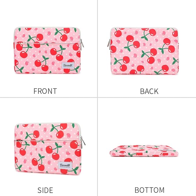 Canvaslife Patten Laptop Sleeve 14 inch 14.0 inch Laptop case Bag (Cherry)