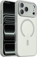 Symcele Designed for iPhone 17 Pro Case, Compatible with MagSafe, [Camera Protection] [15FT Military Drop Protection] Shockproof Translucent Matte Anti-Slip Phone Case, 6.3", Calke Green