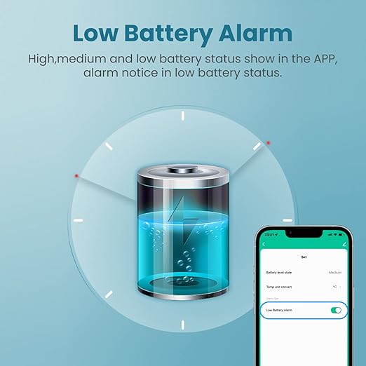 WiFi Temperature and Humidity Sensor: Wireless Digital Hygrometer Indoor Thermometer with App Alerts & Backlight Display, Smart Temperature Humidity Monitor Compatible with Alexa