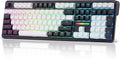 Redragon K745 PRO Wireless Gasket RGB Gaming Keyboard, 108 Keys Mechanical Keyboard w/Extra 4 Hotkeys, Hot-Swap Socket, 5-Layer Noise Dampening, See-Through Round PBT Keycaps, Mint Mambo Switch