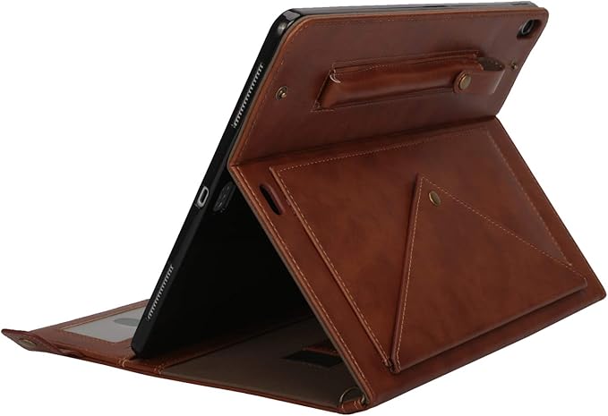 Handbag Case for iPad Mini 7.9" Series, iPad Mini 4/Mini 5 Case, Techcircle Lightweight Folio Stand Crossbody Wallet Case with Pencil Holder, Hand Strap & Shoulder Strap Soft Protective Cover, Coffee