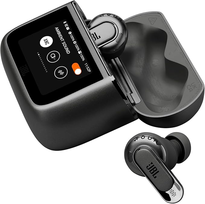 JBL Tour Pro 3 - True Wireless Noise Cancelling Earbuds with Smart Charging Case, Legendary Pro Sound with Hybrid Dual-Driver, Spatial 360 Sound with Head Tracking (Black)