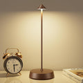 Rechargeable Cordless Small Table Lamp,6000mAh Battery Operated,LED Touch Dimmable Modern TableTop,Portable Outdoor Wireless Bedside Night Light for Restaurant/Dining/Bedroom/Living Room/Coffee(Brown)