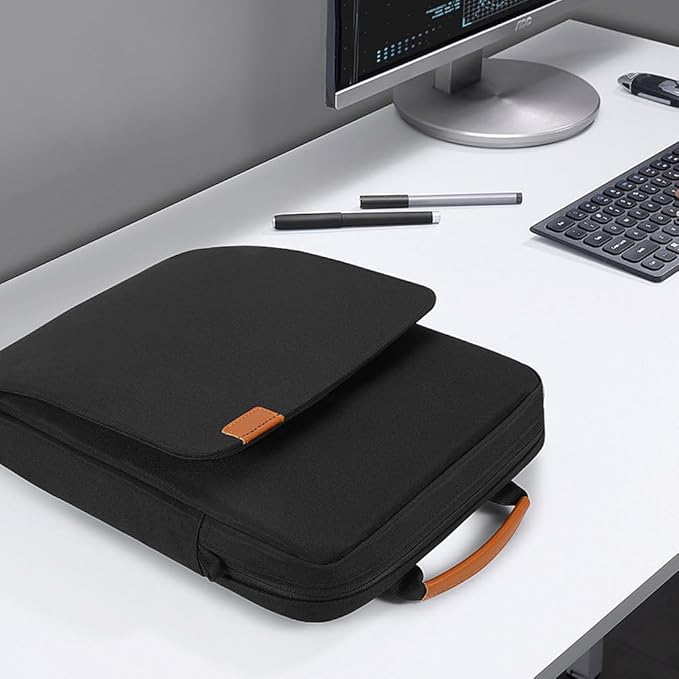 KIZUNA Tablet Sleeve Case 10 Inch Shoulder Bag for 11" iPad Pro M4 M2/11 10.5" 10.9" iPad Air M2/ 10.9" iPad 10 9 8/10" Surface Go 3/ Samsung Galaxy Tab A8/10.5" Galaxy Tab S6,Black