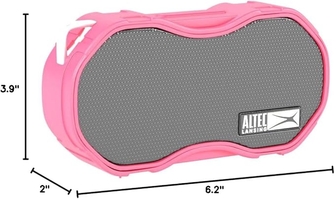 Altec Lansing - Baby Boom Waterproof Bluetooth Speaker, Wireless & Portable for Travel & Outdoor Use, Deep Bass & Loud Sound, 1 Pack (Red)
