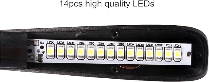 Dimmable USB Lamp, Flexible Keyboard Light, Mini USB Light for Laptop (14-LED-Bead, 3-Level Adjustable Brightness, On/Off Touch Switch, Black)