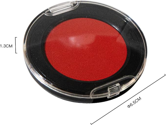 Fingerprint Ink Pad, Quick-Drying & Portable, for Office Notary Supplies, Identification Security ID & Law Enforcement Fingerprint Cards Stamp Pad (Red, 1 Pack