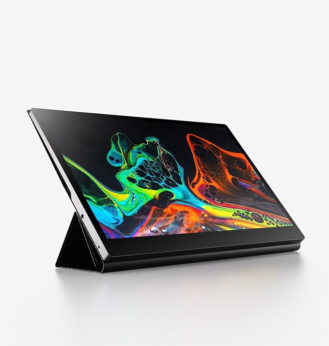 Pro 15.6" 4K OLED Touchscreen Monitor, Professional Portable Display,10-bit HDR Color,100% AdobeRGB,Includes Passive Capacitive Touch Stylus&Smart Cover — Designed for Creators