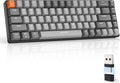 ZIYOU LANG RK68 60% Wireless Mechanical Keyboard,Bluetooth 5.0/2.4Ghz Dual Mode Receiver,Hot-Swappable Mini 68-Key,Retro Color Keycaps,Linear Red Switch,Ultra Power Saving for PC PS4 Xbox iPhone ipad