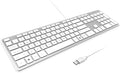 USB Wired Keyboard for window,Comfortable Quiet Chocolate Keys, Durable Ultra-Slim Wired Computer Keyboard(QWERTY) for PC, Windows 11/10/8/7/XP/Vista KB1430 (Sliver, Wired Keyboard For Windows)
