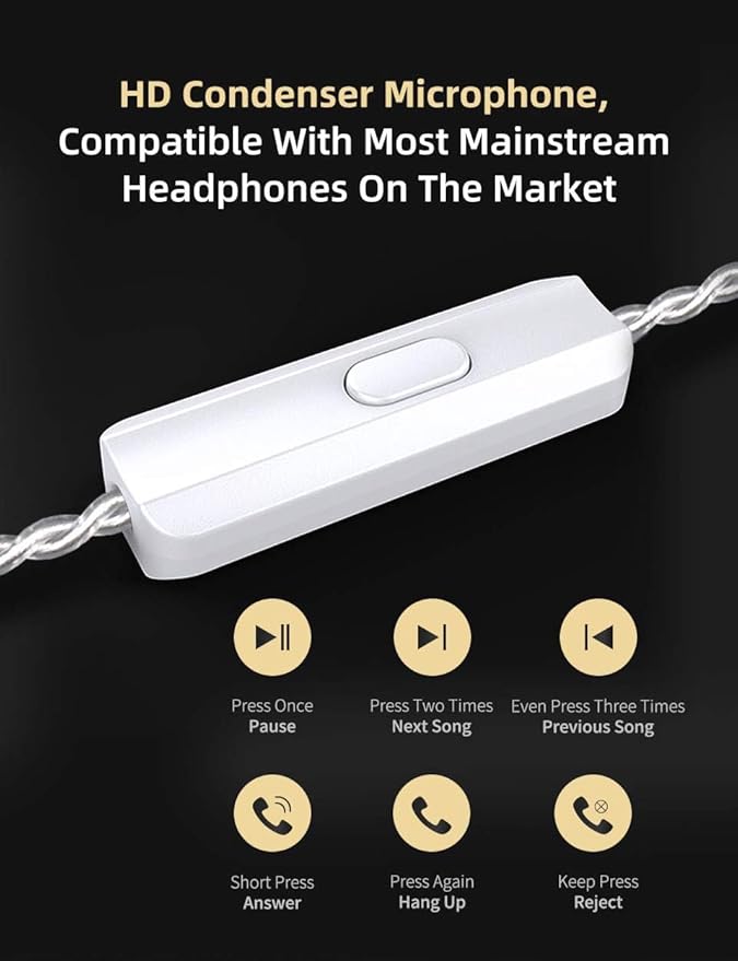 KZ ZSN PRO X Earphone with 1BA and 1DD, KZ High Fidelity in Ear Earbuds High Resolution in Ear Monitor Headphone (with Mic, Blue)……