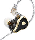 KZ ZAS in-Ear Headphones Wired Earbuds, IEM Headphones, 8-Unit Hybrid High-Frequency 7BA+ 1DD HiFi Stereo Sound Earphones Noise Cancelling Earbuds(with Mic,Black)