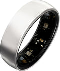 Smart Ring Titanium Fitness Sleep Tracker Health Monitoring Blood Pressure Blood Oxygen for iPhone and Android 7 Days Batterty Life (Silver, 12) Full Charge First Use