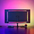 Monitor LED Backlights for PC & Mac, LED Strip Light Sync with Screen Color/Music, Computer Light Bar Behind Screen, LEDs for Desk Gaming, USB Port,Software Control, G100 (4-Side 24inch)