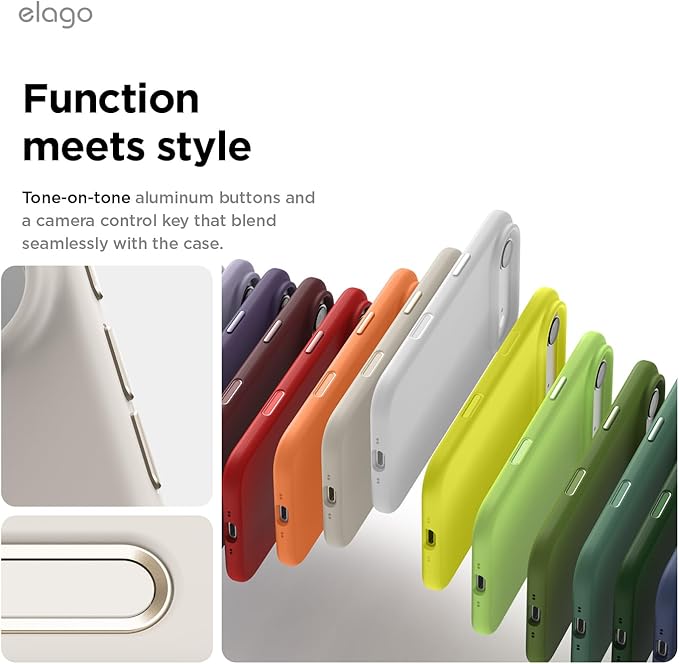 elago for iPhone Air Case, Premium Magnetic Silicone Case, Compatible with MagSafe, Liquid Silicone Material, Protective Cover, Shockproof, Slim Phone, 6.5 inch (Stone)