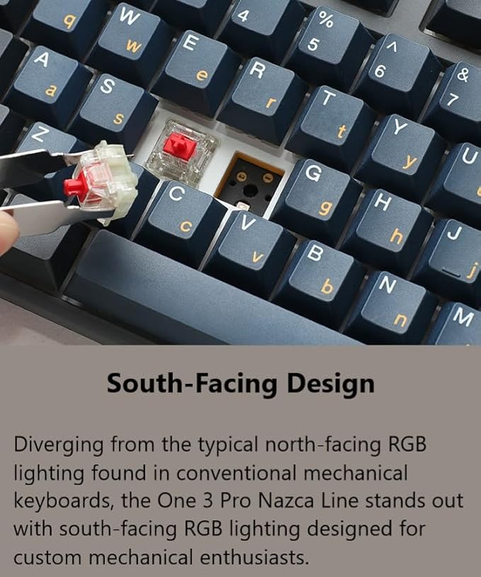 Ducky One 3 Pro Nazca 8K Hotswap RGB Triple Shot PBT Mechanical Keyboard - Cherry MX2A Red