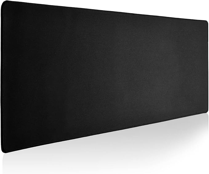 Reniteco Large Gaming Mouse Pad with Durable Stitched Edges, Non-Slip Rubber Base, Big Computer Keyboard Mouse Mat Desk Pad for Home Office Gaming Work, 31.5"x11.8"x0.08", Black