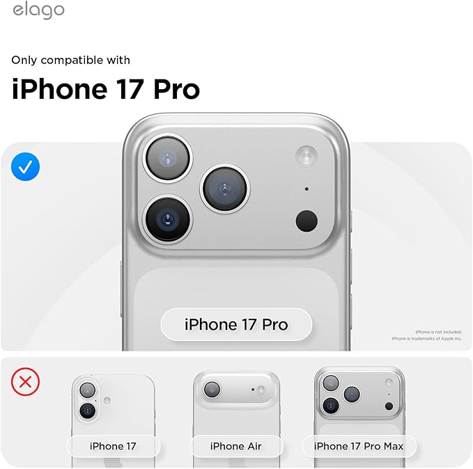 elago for iPhone 17 Pro Case, Premium Magnetic Silicone Case, Compatible with MagSafe, Liquid Silicone Material, Protective Cover, Shockproof, Slim Phone, 6.3 inch (Aqua Sky)