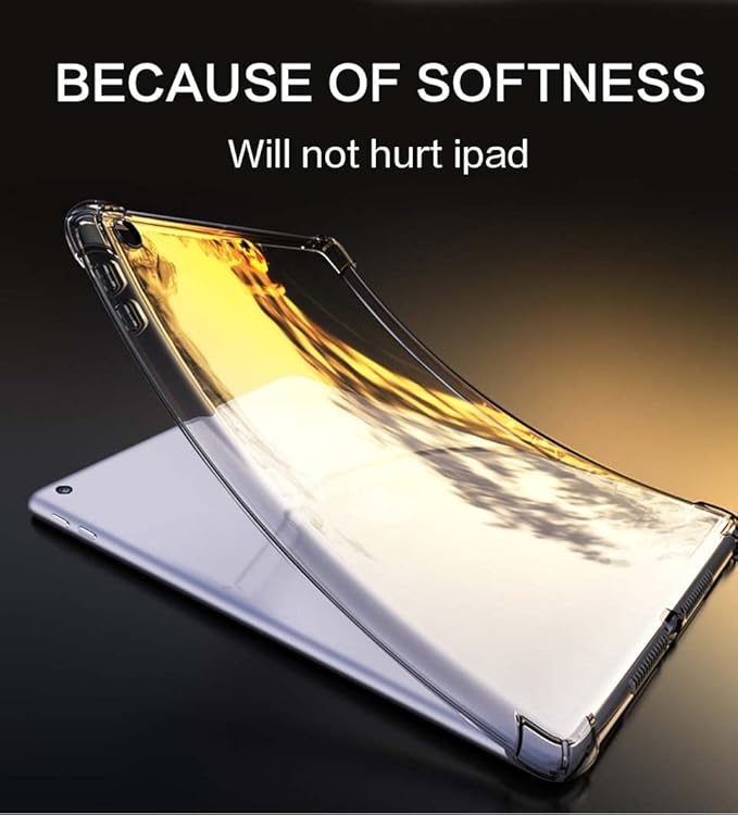 Clear Case for iPad 6th/5th Generation 9.7 inch (2018/2017),for iPad Air 1/Air 2 Cover Soft TPU Back Shockproof Lightweight Transparent Shell for iPad 9.7 inch/Air 1st/2nd Gen/Pro 9.7, Clear