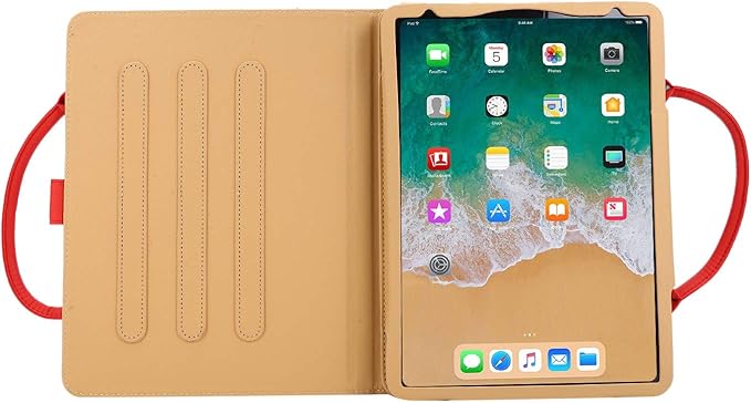 Handbag Case for iPad Pro 13" (M5/M4) 2025/2024, Air 13" M2 M3, iPad Pro 12.9-inch 2018-2022, Techcircle Cute Bowknot Pocket Wallet Design Folio Stand PU Leather Carrying Case, Auto Sleep/Wake, Red