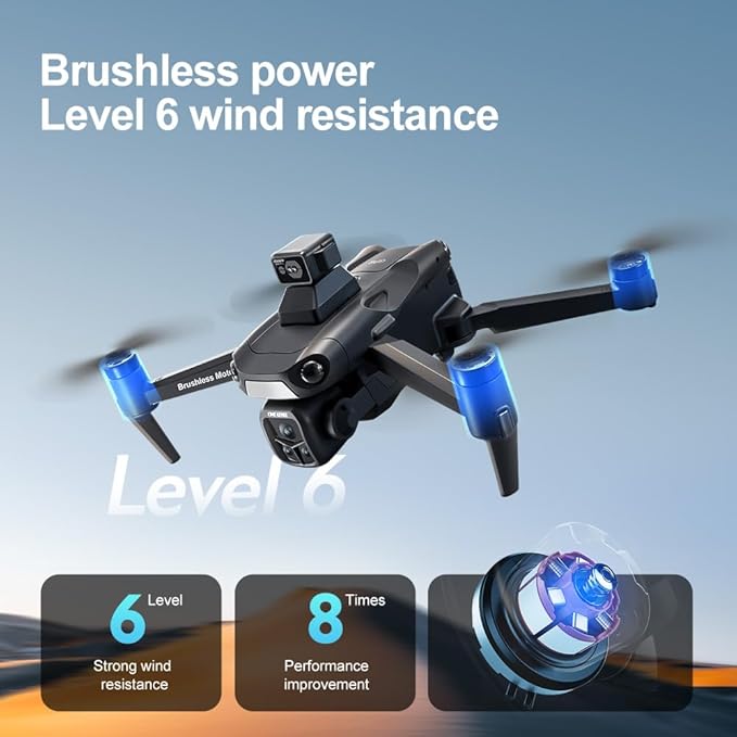 GPS Drone with 4K HD Camera for Adults, RC Drones with 360° Obstacle Avoidance, Headless Mode, Auto Return, Circle Fly and Follow Me, Lightweight Foldable Under 250g Drones V918 Mini RC Quadcopter for Beginners Cool Birthday Gifts