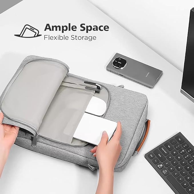 KIZUNA Tablet Sleeve Case 10 Inch Shoulder Bag for 11" iPad Pro M4 M2/11 10.5" 10.9" iPad Air M2/ 10.9" iPad 10 9 8/10" Surface Go 3/ Samsung Galaxy Tab A8/10.5" Galaxy Tab S6,Grey